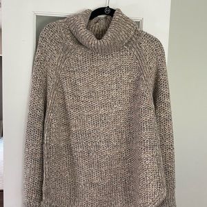 Brown wool turtleneck sweater